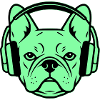 Frenchie Headphones Gamer Dog