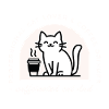 Cat dad funny coffee lover