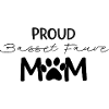 Proud Basset Bleu dam, pale yellow