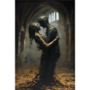 Love hug in the ruin