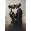 Skeleton couple in the fog