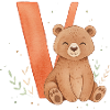 Cute bear with V
