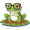Smart Frog - Funny Design with Lunett