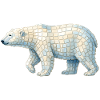 Polar Bear Mosaic - Geometric Animal Art