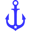 Ancre Nord avec Étoile – Bleu