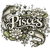 Pisces Zodiac Fish & Lilies