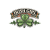 Irish Girl Shamrock Emblem