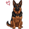 Black and Red German Shepherd