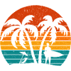 Surf Retro Surfer Sunset