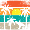 Sunset Surf Palm