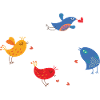 Birds with hearts