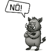 Nö! Wildschwein – Bockiger Keiler Statement