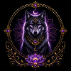 Mystic Wolf Spirit Moon Glow