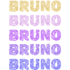 Bruno Repeated Pastel Letters