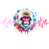 Snow Monkey Heart Line