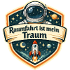 Raumfahrt Traum Logo Motiv
