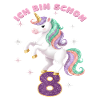 8. Geburtstag Einhorn Mädchen Ich bin schon 8