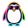 Pinguin-Neonbrillen