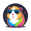 Rainbow Hamster Sunglasses