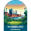 Hamburg Germany Travel Art Poster