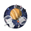Kawaii Space Cats Jupiter-Shirt