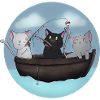 Kawaii Cats Fishing Boat Shirt