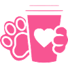 Paw Coffee Cup Flat Design