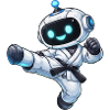 Combat robot in karate gi