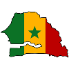 Senegal Flag Map
