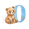 Bear with letter O