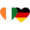 Côte d'Ivoire Germany Flag Heart