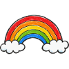 Handgezeichneter Regenbogen