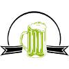 Green Neon Beer Mug Outline