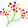 Neon Dot Tree Burst