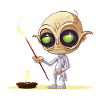 Alien Painter with Gold Dust