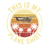 Retro airplane shirt with palm trees