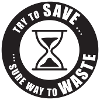 Time is money – hourglass warning