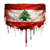 Lebanese flag with dripping paint