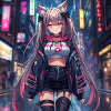 Neon Cat Streetwear Cyberpunk