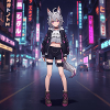 Night Fox in Neon Town