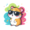 Hamster Fun Lunettes Cool