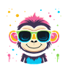 Singe Neon Lunettes
