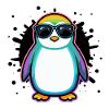 Penguin Rainbow Glasses