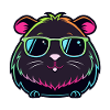 Hamster-Neon-Sonnenbrille