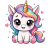 Kawaii Einhorn Regenbogenpferd
