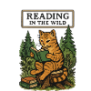 Lesen im Wildwald Katze