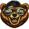 Papa Bear Sunglasses Cap Design