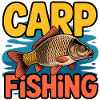 Carp Fishing Cartoon Motif