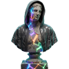 Neon Cracks Pullover Hoodie Statue
