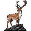 Majestic Spotted Deer Wild Nature Rock